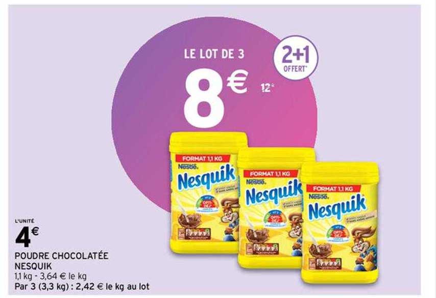 poudre chocolatée nesquik