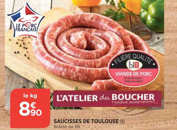 saucisses de toulouse l'atelier du boucher
