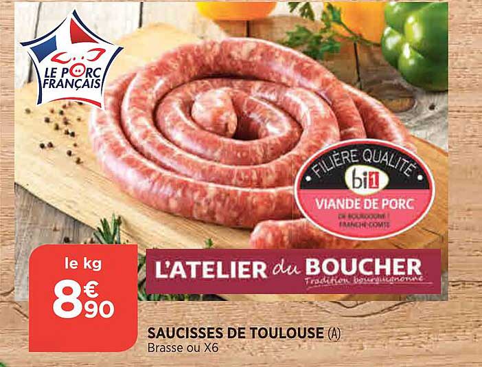 saucisses de toulouse l'atelier du boucher