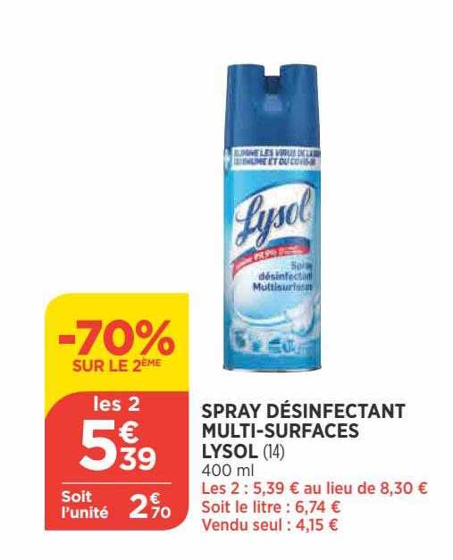 spray désinfectant multi-surfaces