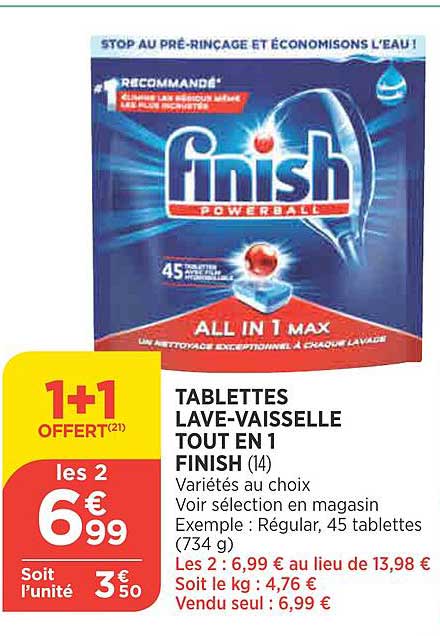 Tablettes Lave-vaisselle Tout En 1 Finish