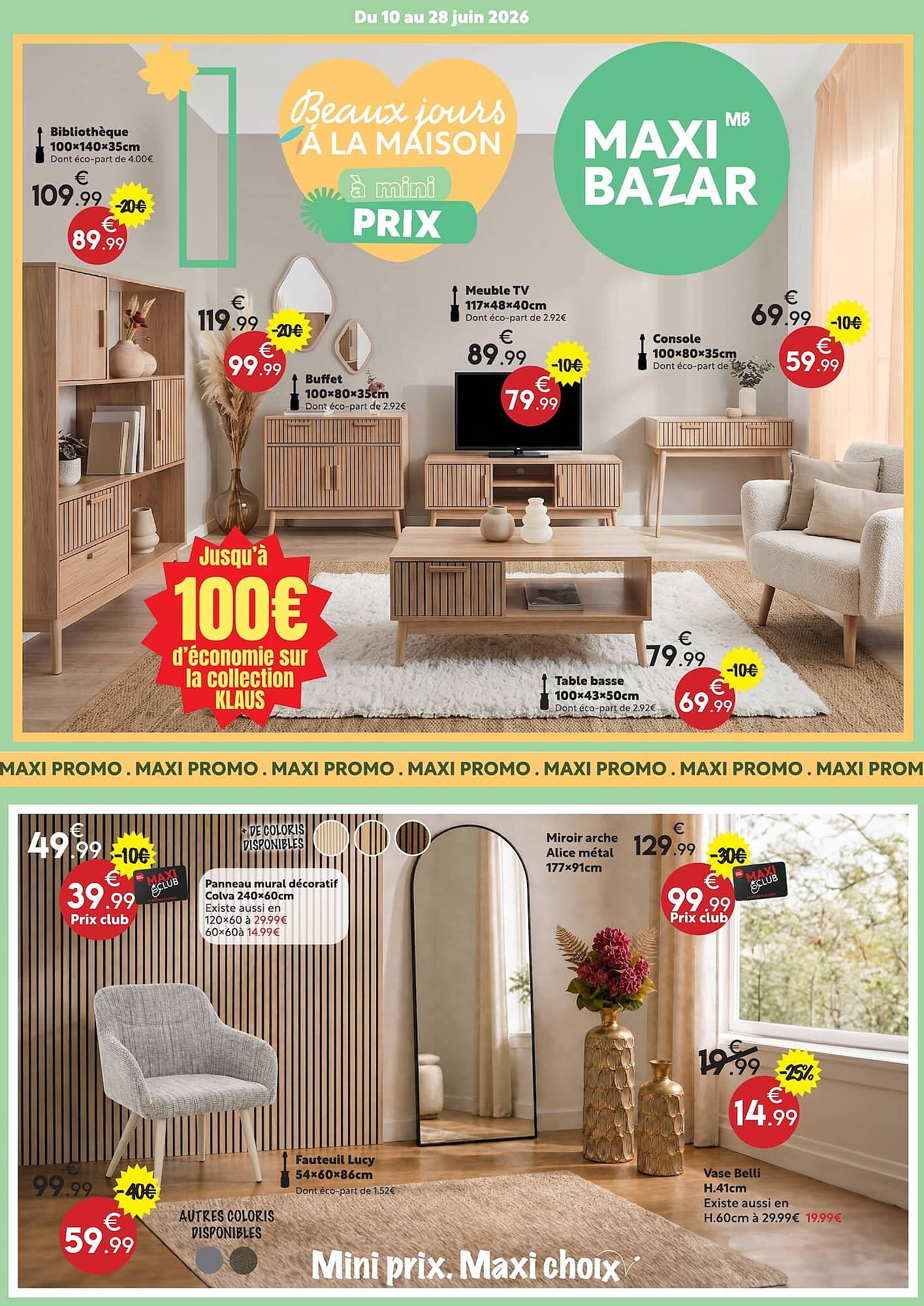 Maxi Bazar Catalogue Du 10/06/2026 au 28/06/2026