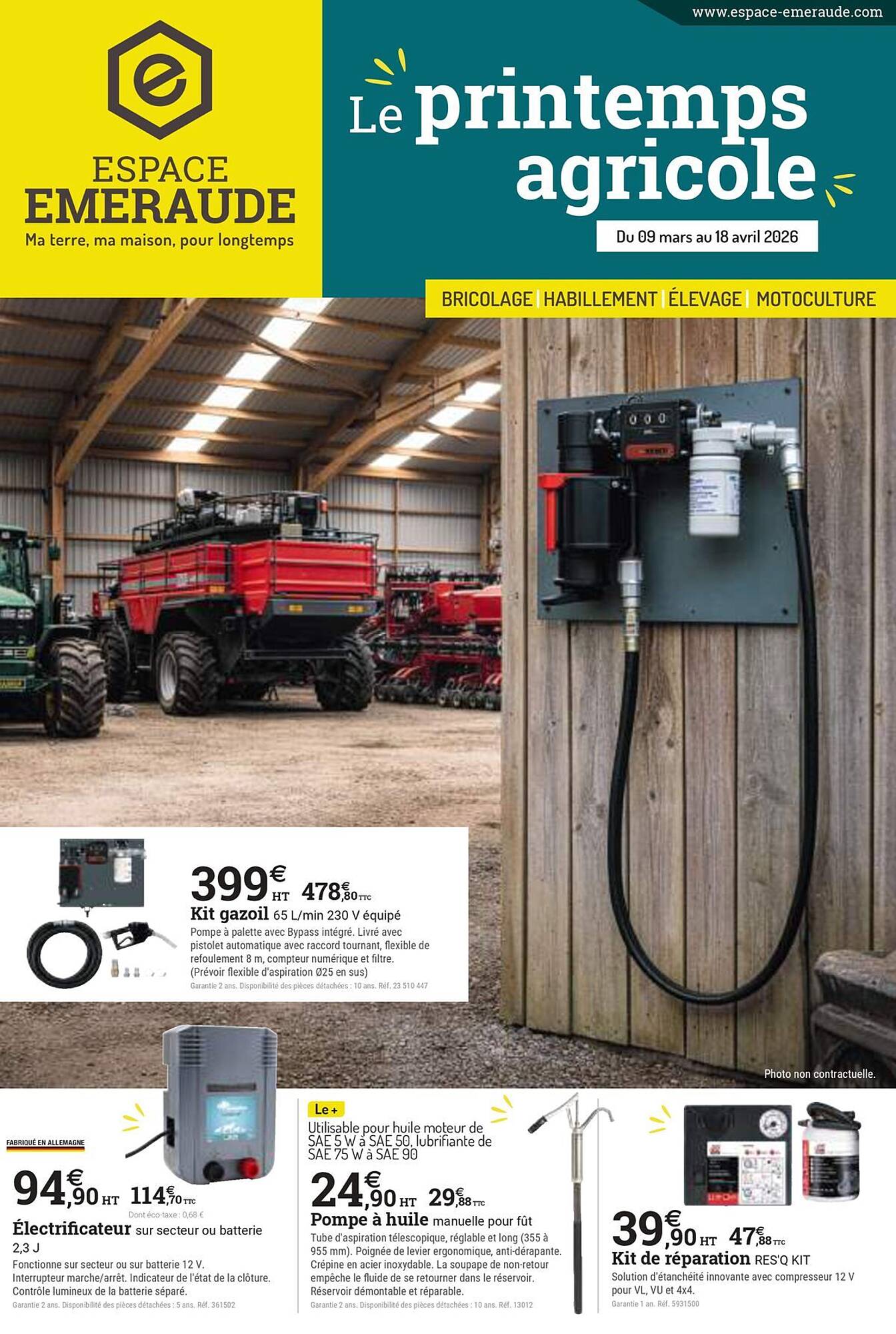 ESPACE EMERAUDE Catalogue Du 09/03/2026 au 18/04/2026