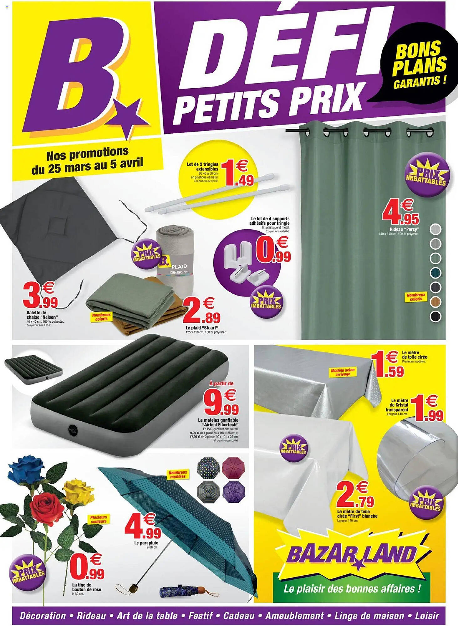Bazarland Catalogue Du 25/03/2026 au 05/04/2026