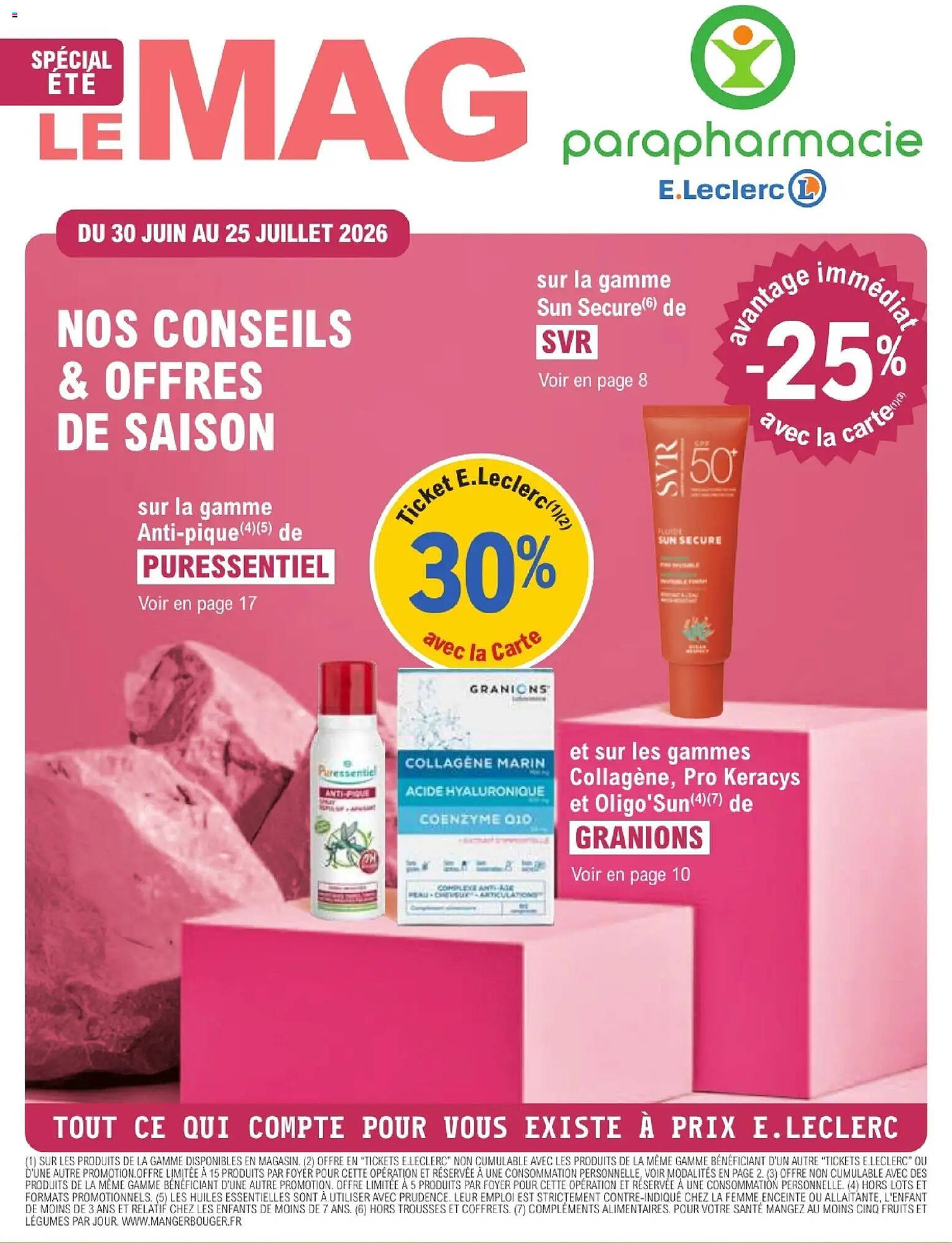 E.Leclerc Parapharmacie Catalogue Du 30/06/2026 au 25/07/2026