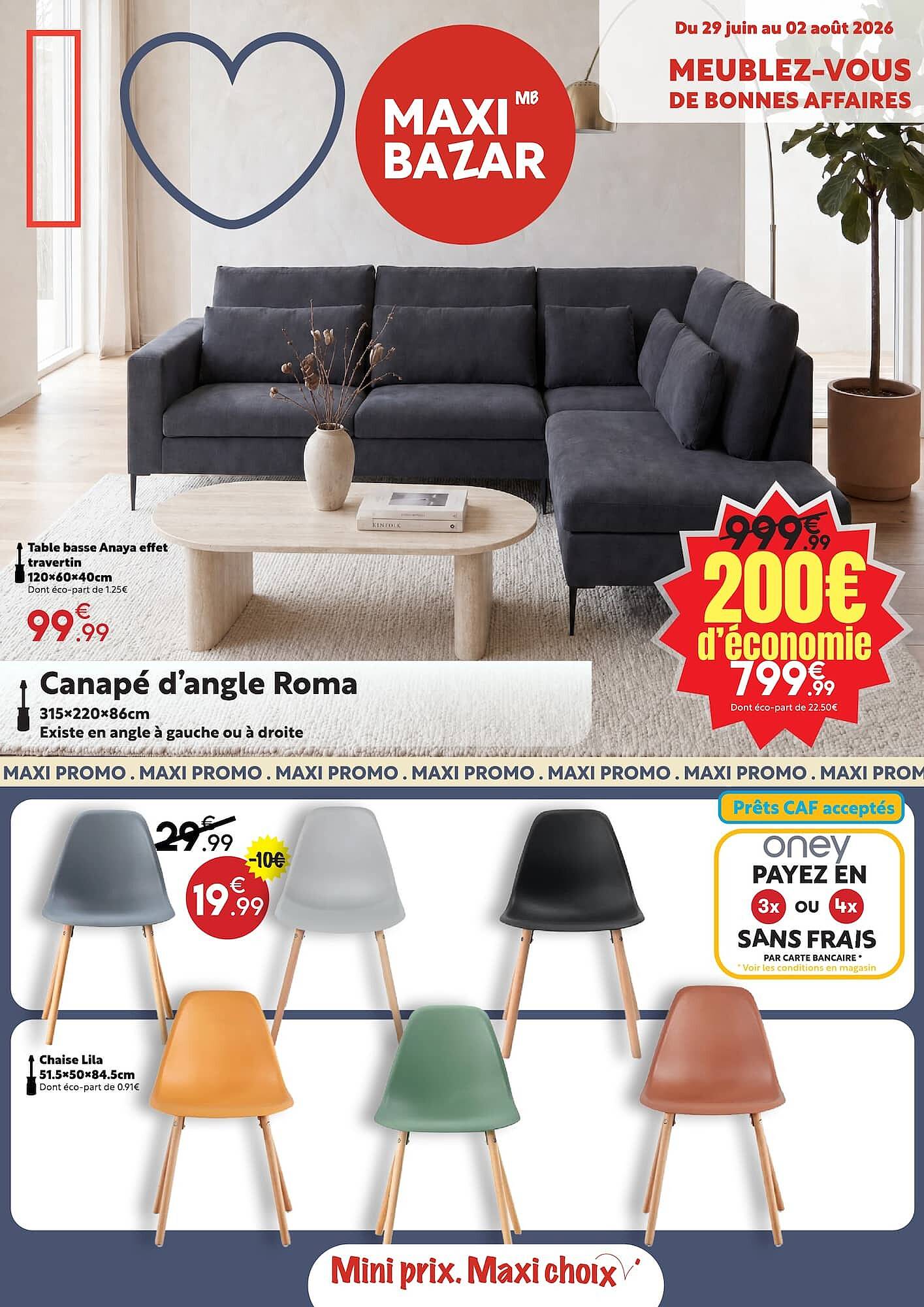 Maxi Bazar Catalogue Du 29/06/2026 au 02/08/2026