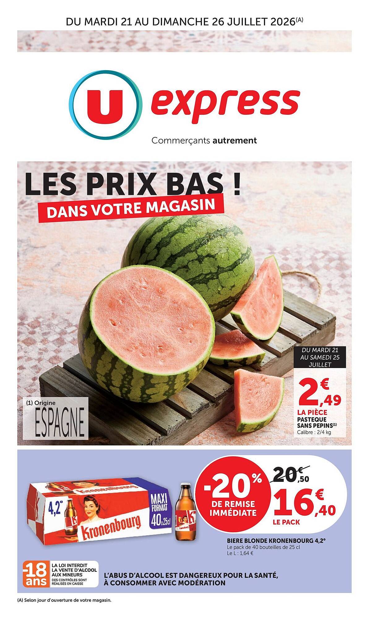 U Express Catalogue Du 21/07/2026 au 26/07/2026