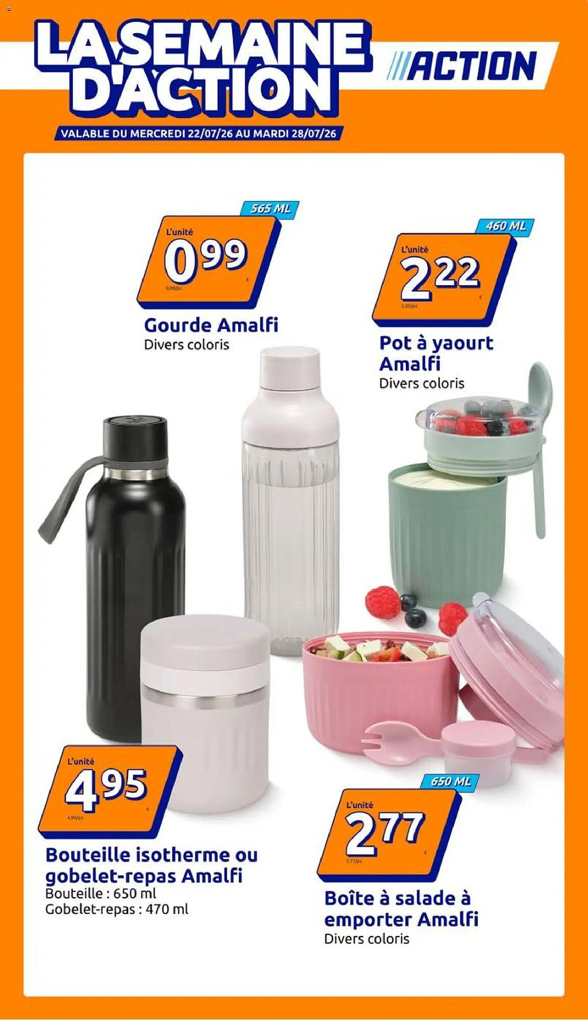Action Catalogue Du 22/07/2026 au 28/07/2026