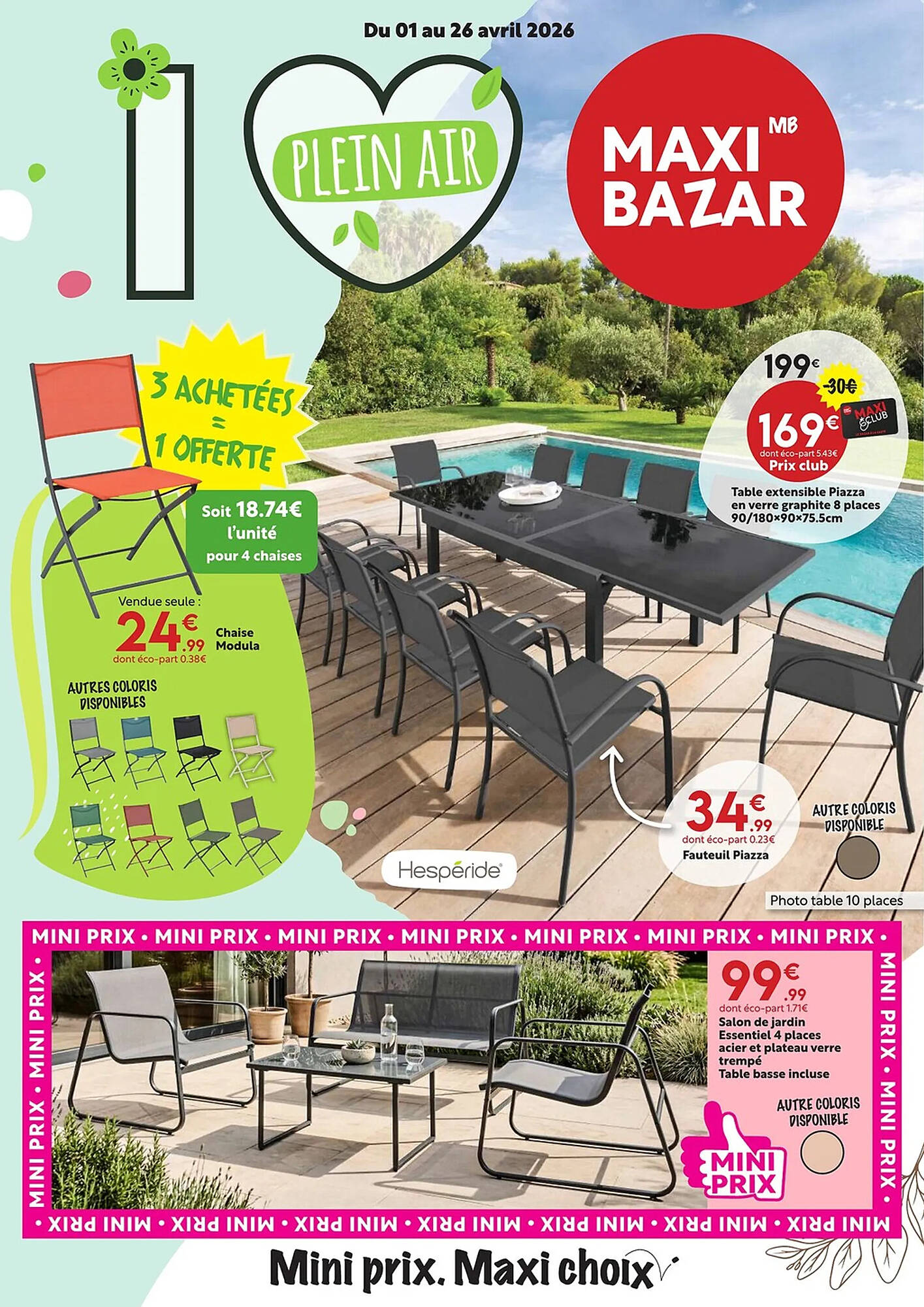 Maxi Bazar Catalogue Du 01/04/2026 au 26/04/2026