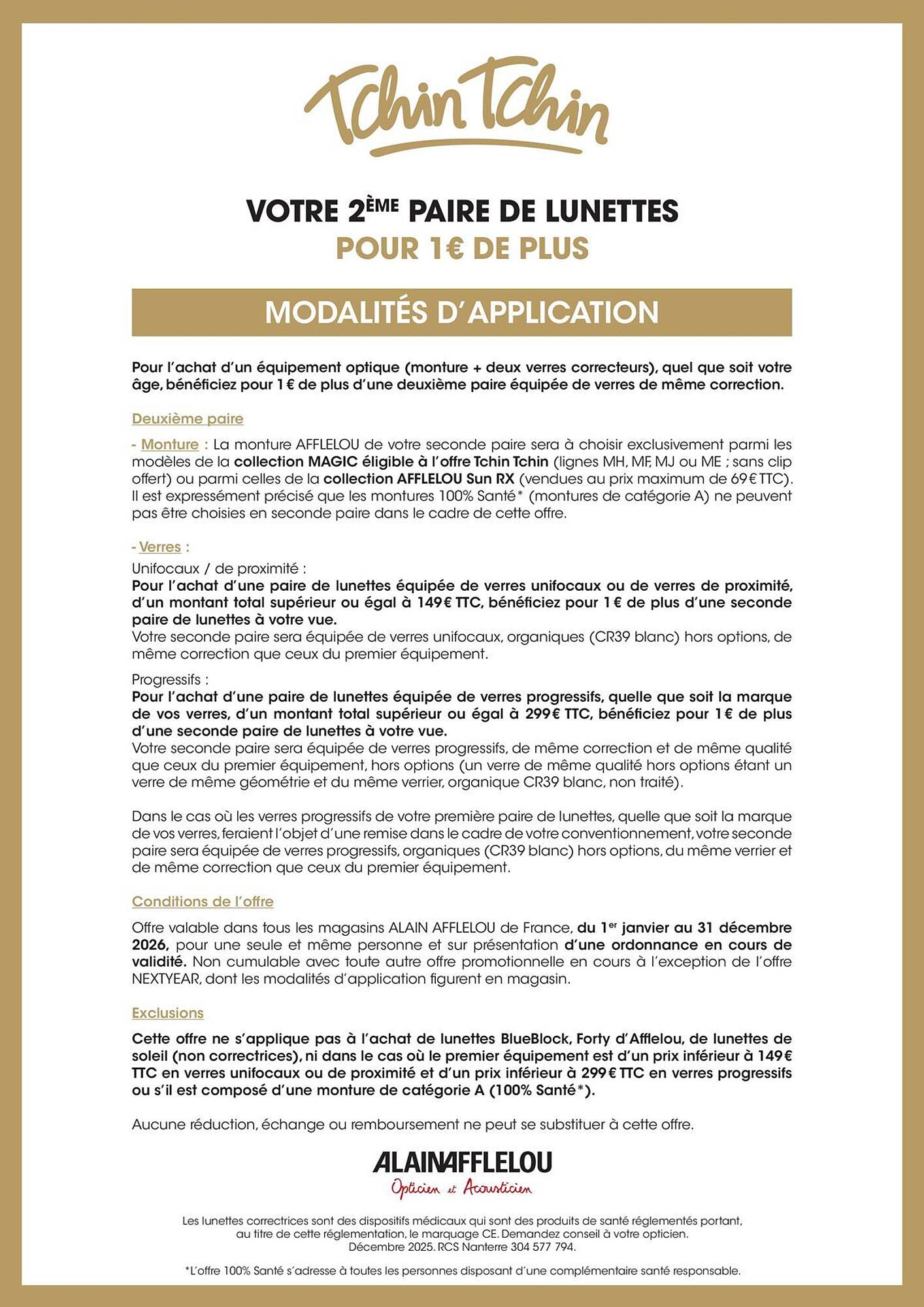 Alain Afflelou Catalogue Du 30/03/2026 au 31/12/2026