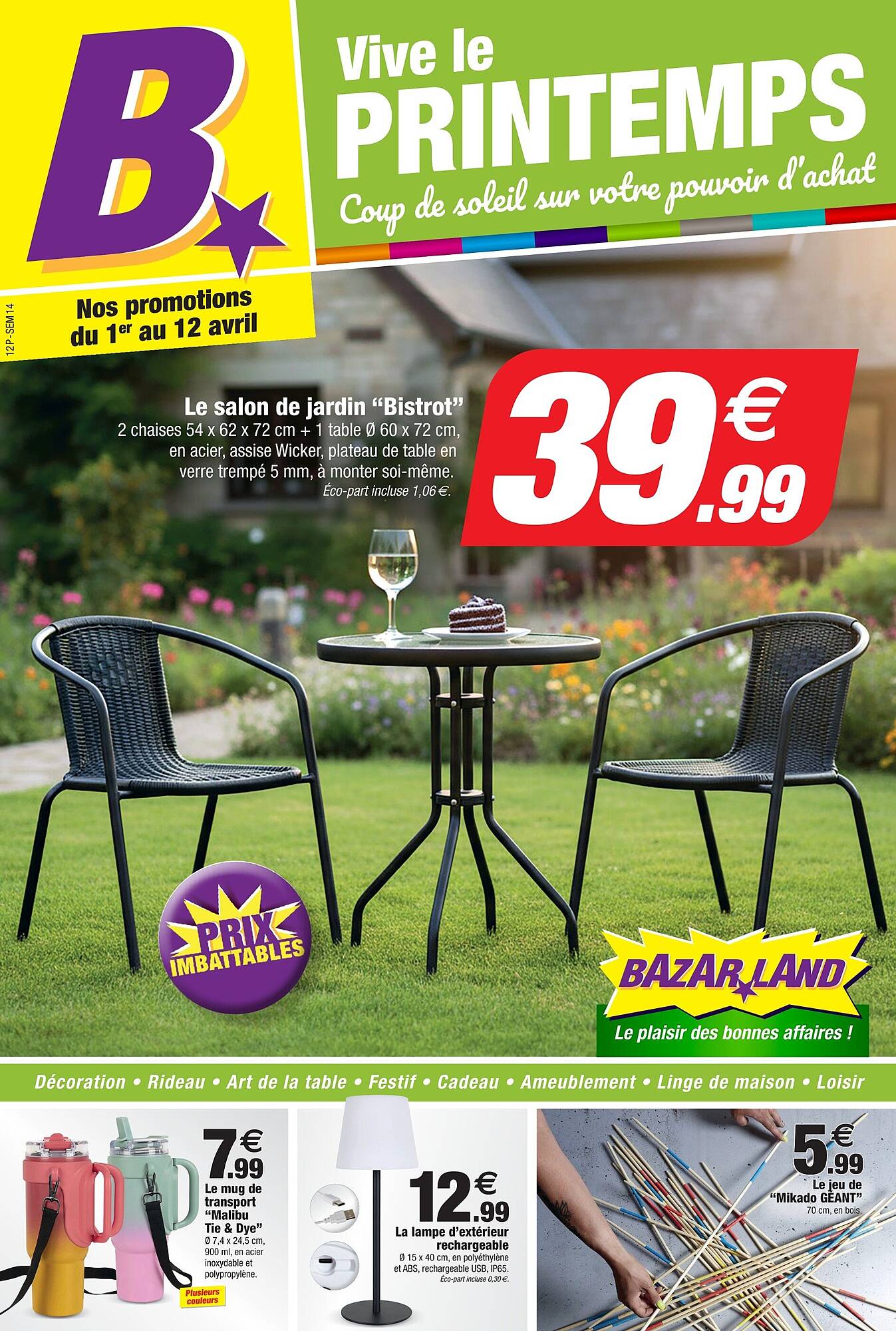 Bazarland Catalogue Du 01/04/2026 au 12/04/2026