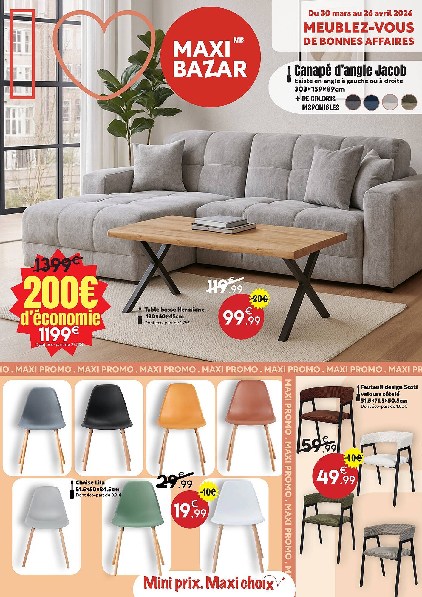Maxi Bazar Catalogue Du 30/03/2026 au 26/04/2026