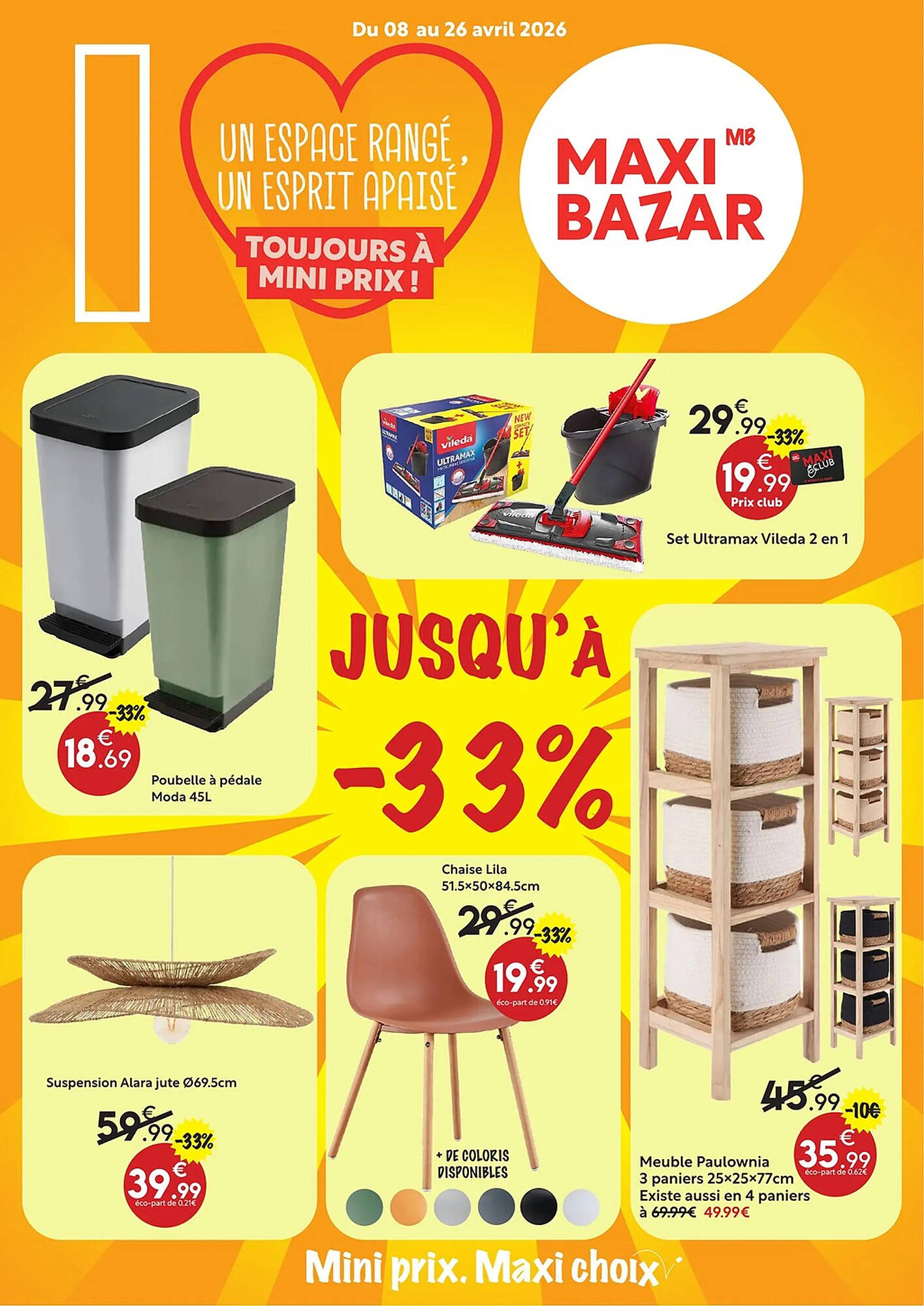 Maxi Bazar Catalogue Du 08/04/2026 au 26/04/2026