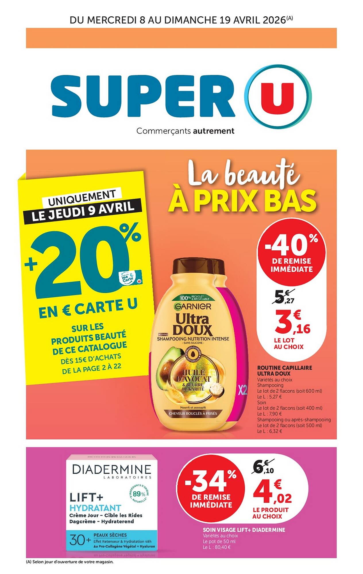 Super U Catalogue Du 08/04/2026 au 19/04/2026